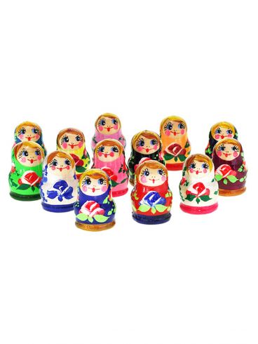 Наперсток «Матрешка» ассорти 3х2,5 см. для шитья и рукоделия / сувенир
