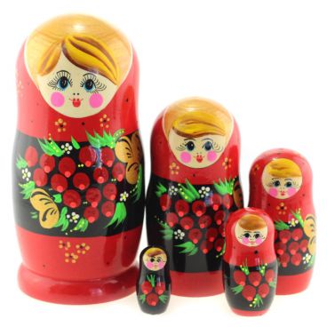 Матрешка 5 мест большая - Рябинка