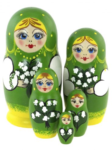 Матрешка 5 мест &quot;Времена года. Весна&quot;
