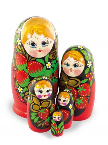 Матрёшка 5 мест средняя - &quot;Как Хохлома&quot;