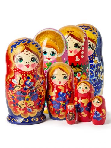Матрёшка 5 мест средняя - ассорти
