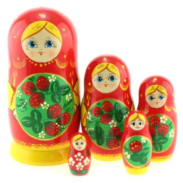 Матрешка средняя 5 мест &quot;Времена года.Лето&quot;