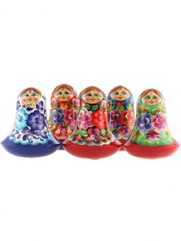 Неваляшка с юбочкой музыкальная ассорти 10,5 см / сувенир