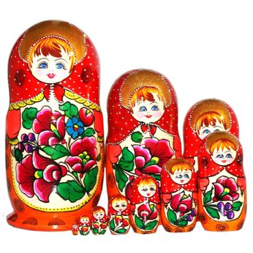 Матрёшка Майдановская 10 мест ассорти