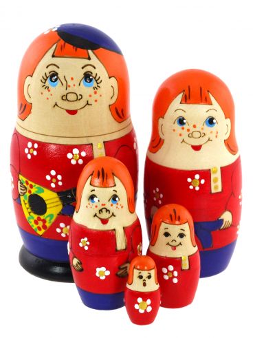 Матрешка 5 мест &quot;Русский мальчик&quot;
