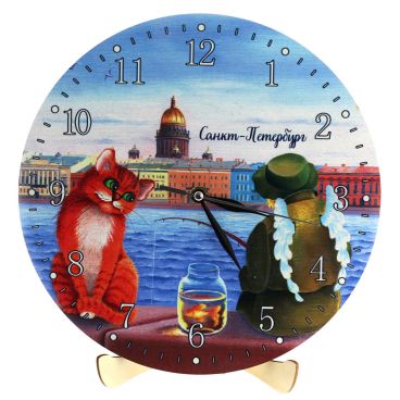 Часы сувенирные &quot;Питерские коты-2&quot;