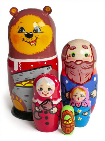 Матрешка 5 мест средняя Сказка. &quot;Маша и медведь&quot;